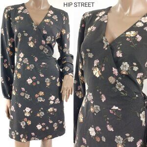 LOFT OUTLET Dress LS Wrap Around Floral 8